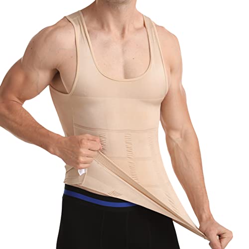 T-shirt de forme hommes gainant pour contrôle abdominal et posture