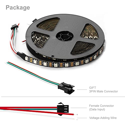 Tira LED RGB Direccionable 16.4 pies 300 LEDs BTF-LIGHTING miniatura 3