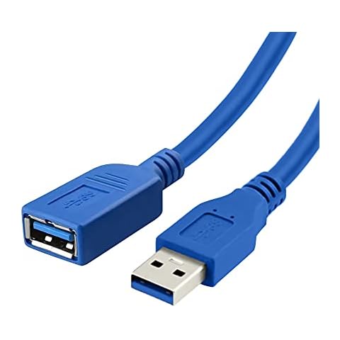 ULTRICS USB 3.0 Extension Lead 3M, Type A Male to Female 5Gbps Data Transfer Cord, Fast Charging Extender Cable Compatible with PC Phone Card Reader Keyboard Printer Scanner Camera and More - Blue Cover
