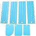 XINGSUI 7 Raspadores de PláStico,Alisador Tartas,No Tóxico y Seguro, para Decoración Pastelería y Crema(Azul)