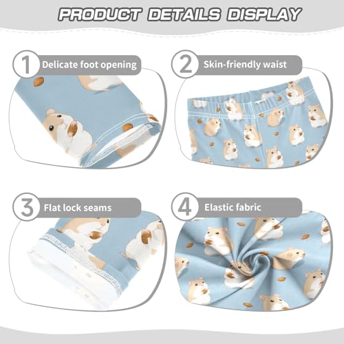 Girls Leggings Soft Toddler Ankle Length Bottoms Hamster Kids Dance Yoga Pants 4-10 Years3