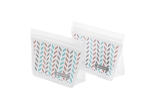 Full Circle ZipTuck Reusable Plastic Bags Snack Set, Chevron