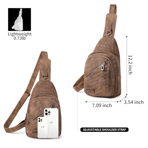 FALAN MULE Sling Bag Leather Crossbody Bags for Women Travel Fanny Packs Cross Body Bag Trendy crossbody purse2