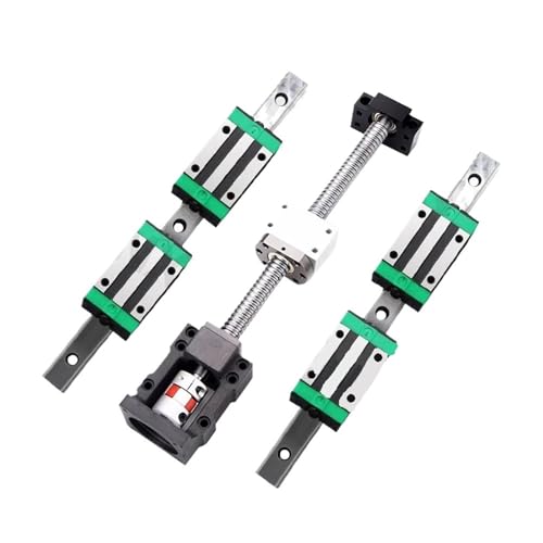 Metal Ball Screw nut end Processing 4pcs HGH25CA Slider Blocks+HGR25 Linear Guide Kit with SFU2505 Ball Screw Kit L300-1000mm+HM20-86(500mm)