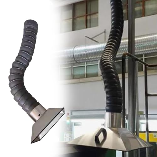 Kit de manguera flexible para extracción de polvo, brazo de extracción de humo de 1,5 m con capucha de acero inoxidable para soldadura, soldadura, laboratorio, filtración de aire