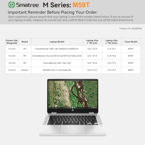 Image of Smatree Hard EVA Protective Case for 14 inch HP Elite C645 G2 Chromebook