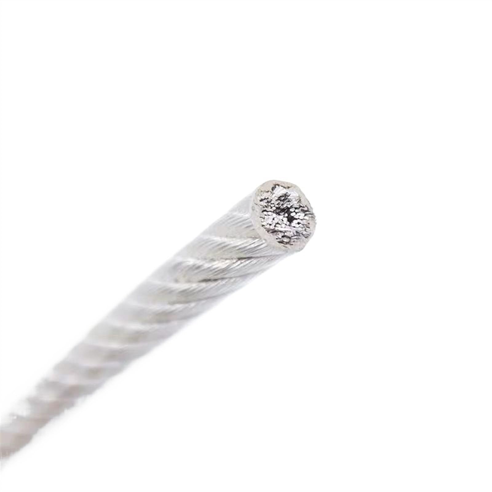 Cable Acero,Cuerda de alambre Cuerda de alambre flexible recubierta de PVC de acero de 5/10 metros, cuerda de cortina transparente suave, especificaciones completas de 1,0mm ~ 8,0mm(10M,8.0mm)