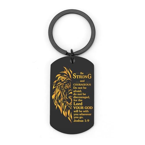 Mens Christian Keychain Bible Verse Christian Gifts Spiritual Religious Catholic