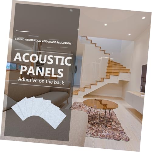 6 paneles acústicos de absorción de sonido resistentes de fibra de poliéster para paredes, ideales para KTV, cine, estudio en casa, instalación fácil, gris plateado miniatura 7