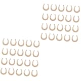 Pendentifs de fête DIY : la surface vierge des copeaux de bois pour l'artisanat vous permet de dessiner, teindre, écrire marquer des tranches de bois en forme de fer à cheval