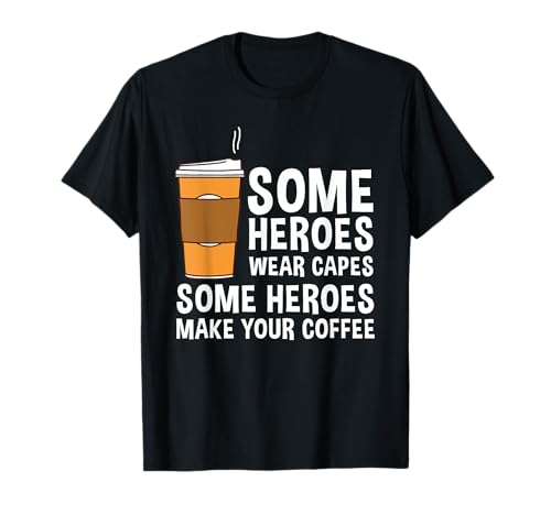 Fresco Barista Para Hombres Mujeres Espresso Latte Art Granos De Café Camiseta