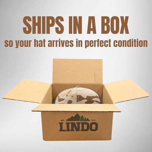 Image of LINDO Trucker Hat [ GO Outdoors Design ] for Men and Women: Mid Profile Cap with Breathable Mesh Back and Adjustable Snap