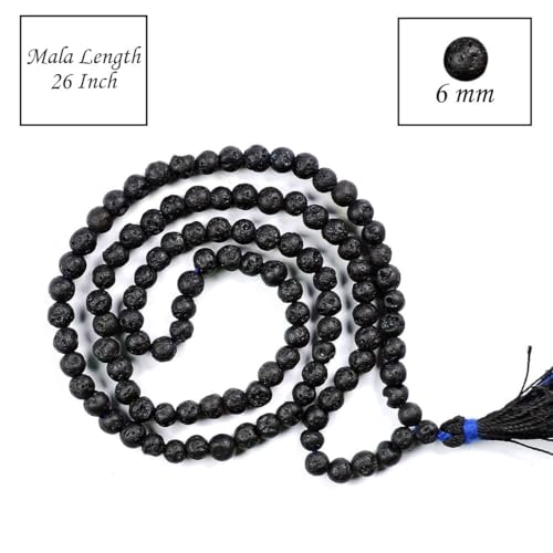 Image of Reiki Crystal Products Natural Reiki Feng-Shui Mala Necklace 6 mm Crystal Stone 108 Bead Jaap Mala for Men and Women