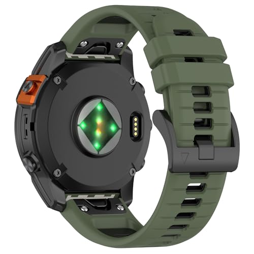 Image of 20mm 22mm 26mm Quick Fit Silicone Bands Compatible with Garmin Fenix /Tactix /Instinct Series Smart Watch Band,Sport Silicone Strap for Garmin QuickFit Watch Strap Replacement