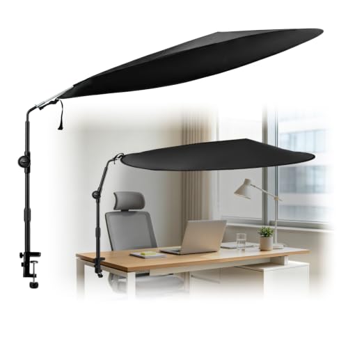 Cubicle Shade for Desk, 51" Large Desk Canopy Blocks Overhead Light