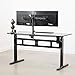VIVO Electric 55 x 24 inch Stand Up Desk, Complete Height Adjustable Standing Workstation (Frame and Top) with Push Button Controller, Black, DESK-E155TB