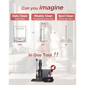 Yeedi C12 Combo Cordless Stick Vacuum & Robot & Mopping, All-in-one Cleaning Combot, with Dual Auto Self-Emptying, 10000Pa Suction & Lightweight, ZeroTangle Brush for Hard Floor, Carpet & Pet Hair Yeedi C12 Combo Cordless Stick Vacuum Robot Mopping All in one Cleaning Combot with Dual Auto Self Emptying 10000Pa Suction Lightweight ZeroTangle Brush for Hard Floor Carpet Pet Hair
