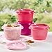 Tupperware Heritage Collection, New 16 Piece Food Storage Container Set in Vintage Pink, Dishwasher Safe and BPA Free (8 containers, 8 lids)