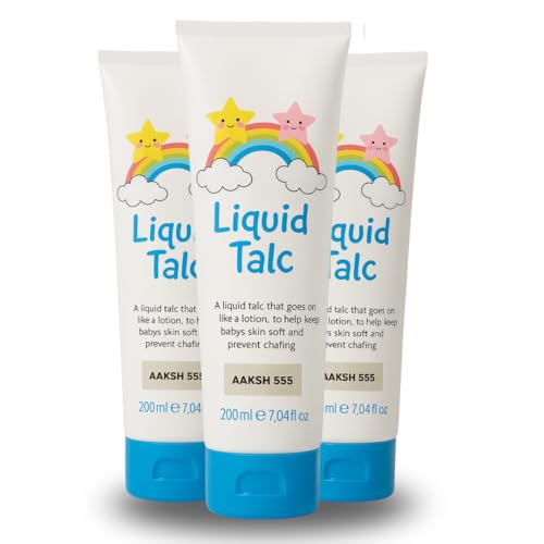 AAKSH555 |Pack of 3 | Liquid Talc Anti Chafing Baby Cream (3x200mlCare Pack) | Protect Delicate Skin Keeps Skin Soft and Prevents Chafing Protects Sensitive Skin [Developed in the UK]