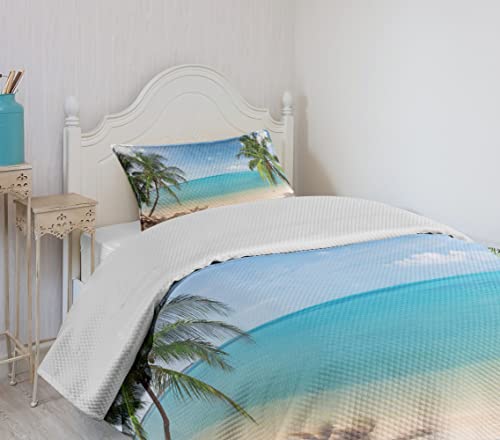 Colcha para dormitorio de verano Ambesonne estilo playa tropical 5