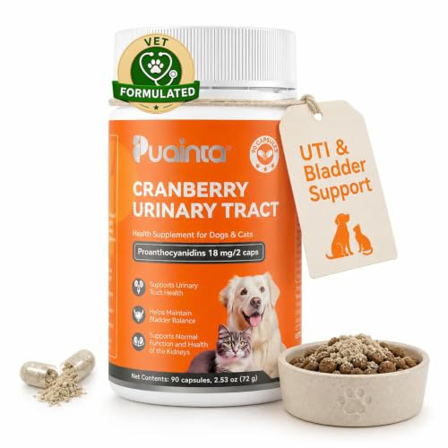 PUAINTA Cranberry Urinary Tract Support for Dogs & Cats, UTI & Bladder