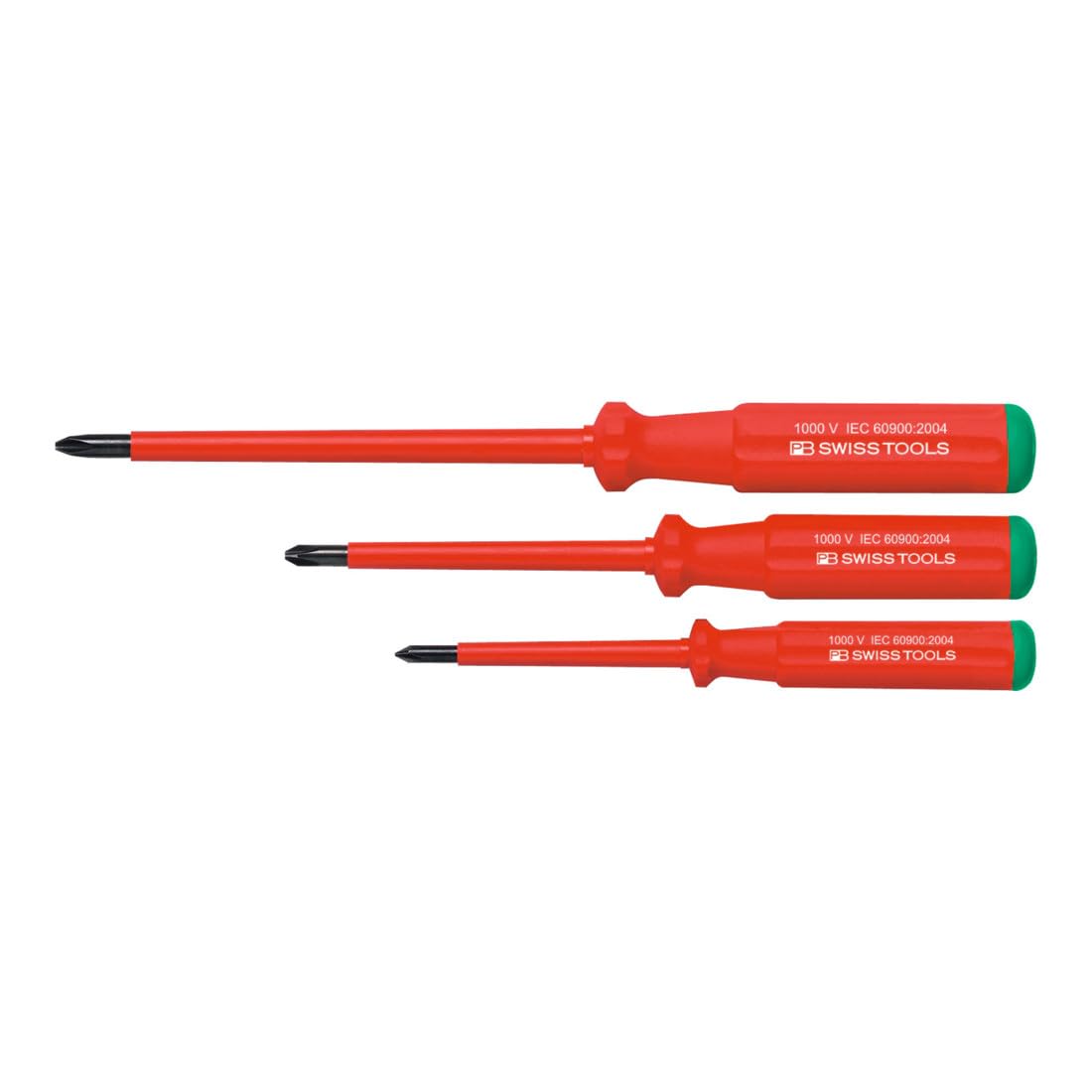 PB Swiss Tools Juego de destornilladores para Pozidriv, Classic completamente aislado, Número de destornilladores: 3