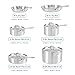 Viking 5-Ply Pots and Pans Set, 10 Piece Stainless Steel Kitchen Cookware, Silver