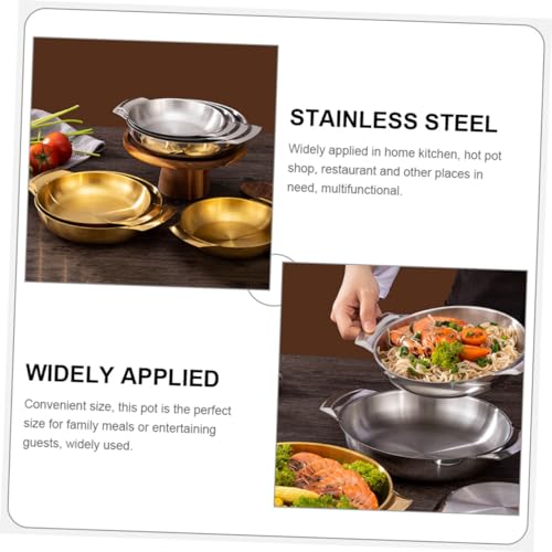 Olla de Acero Inoxidable para Cocina con Doble Asa Wok Versátil miniatura 7