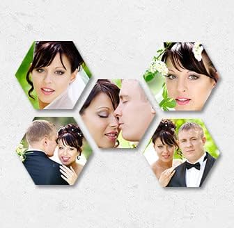 Vista 5 de CanvasChamp Impresiones fotográficas hexagonales, arte de pared hexagonal, decora tu pared con impresiones hexagonales, lienzo enmarcado