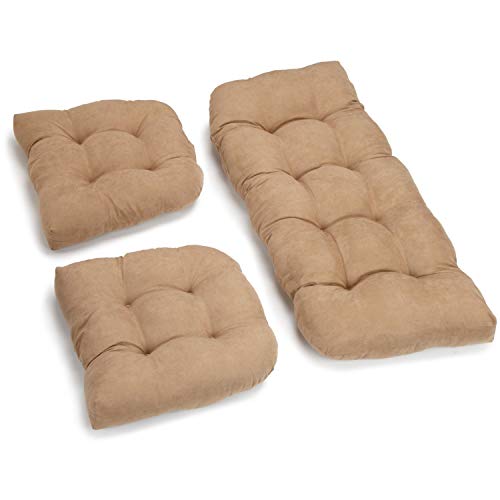 Blazing Needles, L.P. Microsuede Rounded Back Set Settee Cushions, 42