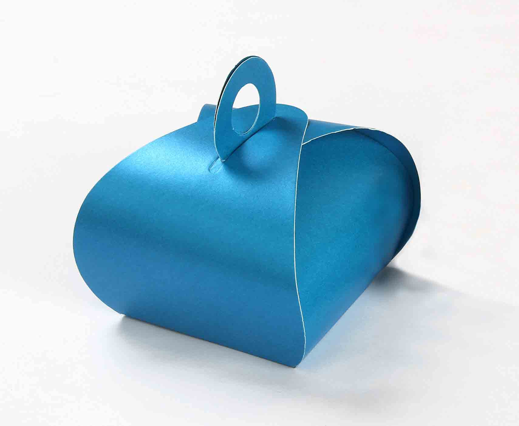 Roll Top Favour Box, Firozi Blue Gift Box for Wedding & Parties, Pack of 10-image-38