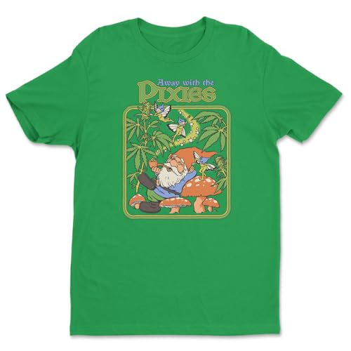 T-Shirt Away with The Pixies Steven Rhodes Vert Taille Small pour Homme