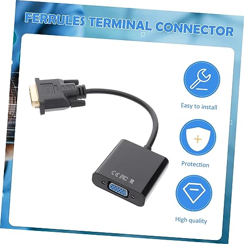 Homoyoyo 2Pcs Adaptador Dvi Para Vga Adaptador Dvi-D Para Vga Conversor Dvi-D Para Vga