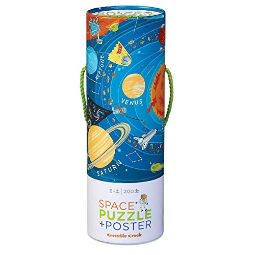 Crocodile Creek - Space, juego puzzle 200 piezas y póster Cover
