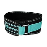 Iron Bull Strength Women Weight Lifting Belt - High Performance Neoprene Back Support - Light Weight & Heavy Duty Core Support for Weightlifting and Fitness (Black/Mint, X-Small)