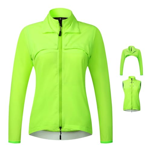 SMTSEC Fahrradjacke Damen Wasserdicht Atmungsaktiv 2 In 1 Fahrradweste Mit...