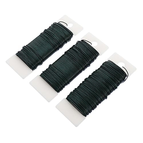 ARTIBETTER 3pcs Green Gardening Iron Wire Tying Iron Wire for Artificial Flowers DIY Plant Binding Rust- Versatile for Garden Twisting and Plant Supports