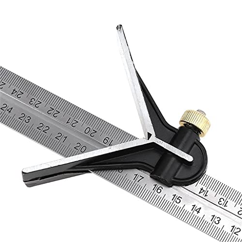 Regla ajustable 3 en 1 con goniómetro 180° NSUQOA miniatura 5