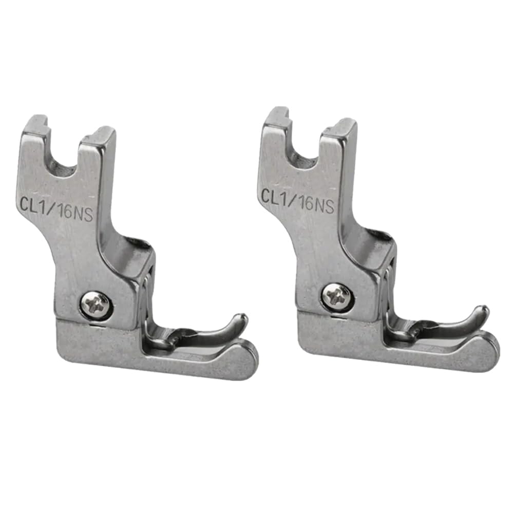 CTRLZS 2Pcs Narrow Guide Presser Foot Industrial Lockstitch Sewing Machine Feet Zipper Universal Presser Feet Easy Install Easy to Use,CL1/16NS(0.2)