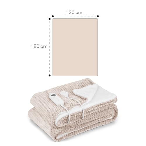 Klarstein Dr. Watson Deluxe Xxl - Coperta Elettrica, 160 W, 9 Livelli Di Temperatura, Elemento Di Controllo, 200 X 180 Cm - 8