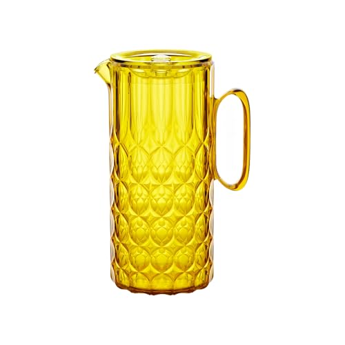 Guzzini - Vanity, Caraffa con coperchio in Bio-based SAN e Bio-based SMMA - TERRA (Giallo Zafferano)