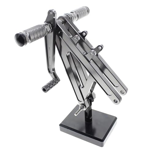 Repose-pieds RS125 en alu anodisé gris pour commandes reculées GP125