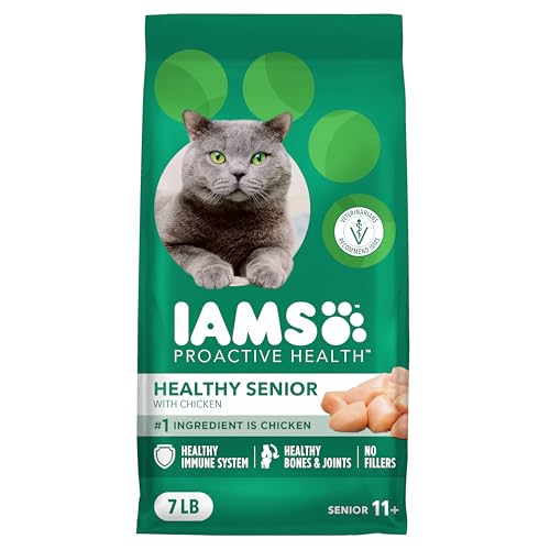 IAMS Proactive Health Healthy Senior Dry Cat Food with Chicken, 7 lb. Bag