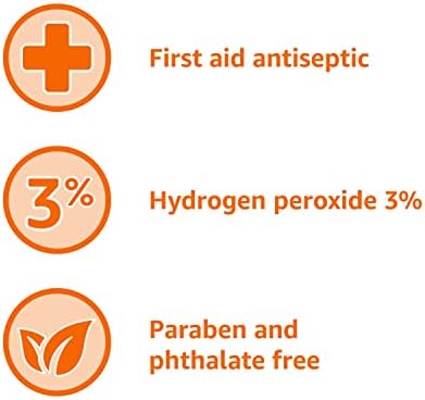 Amazon Basics Hydrogen Peroxide Topical Solution USP, First Aid Antiseptic for Cuts, Scrapes and Wound Disinfection, 32 fl oz, 1-Pack - View 7
