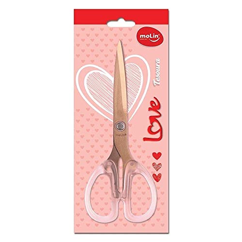 Tesoura Escolar 16 cm Coffee Titanum Rose Gold Molin