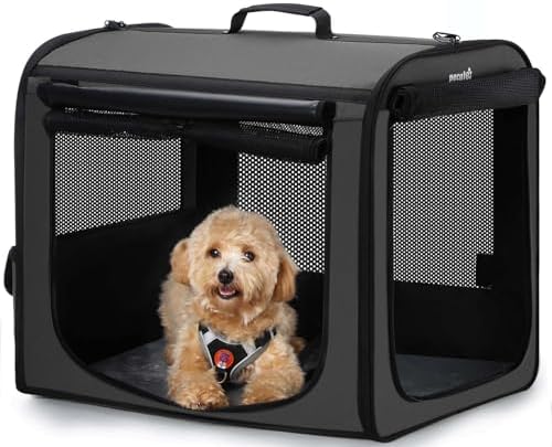 Dog Car Carrier Light Weight, 24×17.7×20.5in Dog Carrier for...
