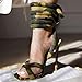 IBDPOSH Camo Rope Lace Up Heels for Women Sexy Camo Sandals with Straps Chic Open Toe Stiletto Heel for Fashion Forward Elegance Shoes