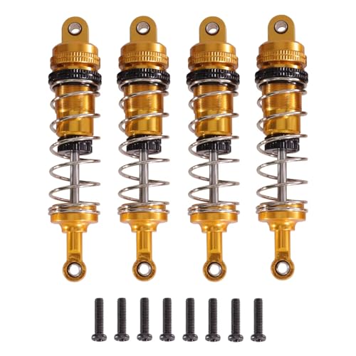 Amortisseur à huile WLtoys 144001 en métal jaune pour pièce voiture RC 1/14