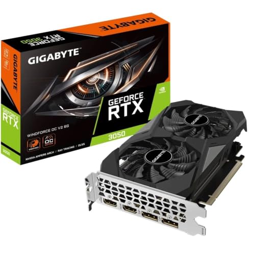 Image of Gigabyte GeForce RTX 3050 WindForce OC V2, 6GB GDDR6, Ray Tracing, Dual Cooling