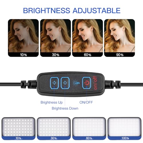 Image of UBeesize LED Video Studio Light Kit - 16 Color Filters, Adjustable Tripod Stand with Ball Head, Photography Lighting for Video Recording